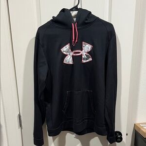 Under Armour Black Hoodie with Pink Accents